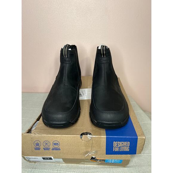 Clarks Men\'s Walpath Easy Chelsea Boot Black Leather Size 12 W Waterproof New main image 7